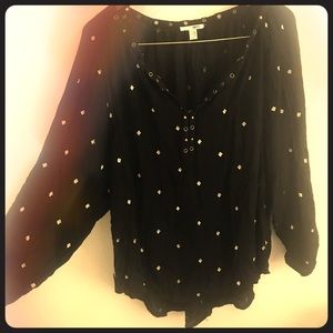 Magic diamond embroidered blouse